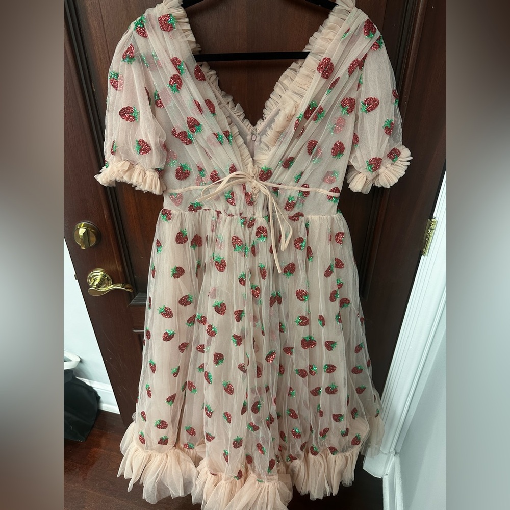 Lirika Matoshi Strawberry Midi Dress